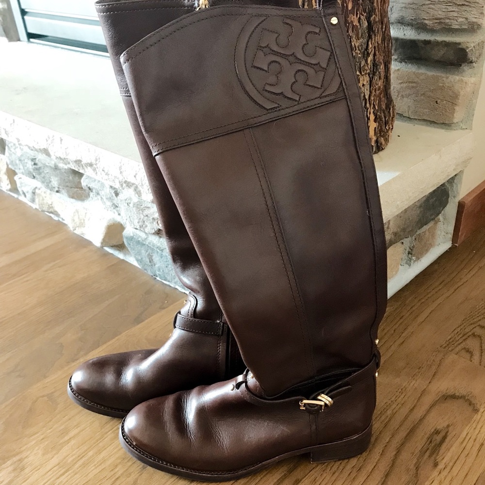 Classic Tory Burch Brown Riding Boots